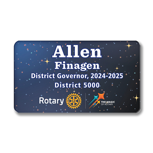 Rotary 2024-2025 Theme -Small Acrylic Name Badge - 3-1/2